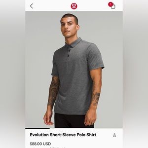 Lululemon Evolution Short Sleeve Polo, Men’s, L, worn 1x